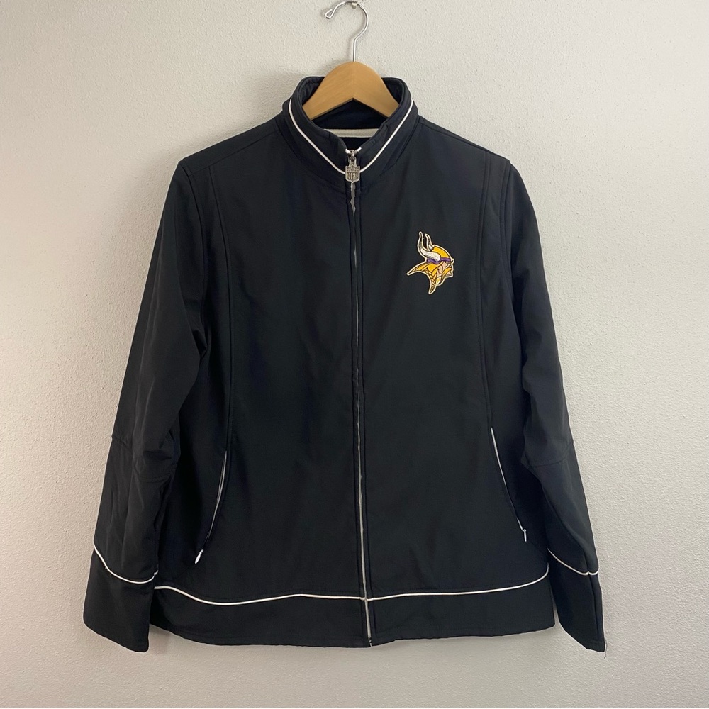NFL‎ Pro Line Black Full Zip Jacket Minnesota Vikings Women’s Large